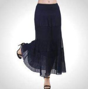 Nashalyly black sheer tiered skirt Size XXL